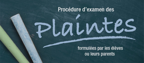Plaintes élèves
