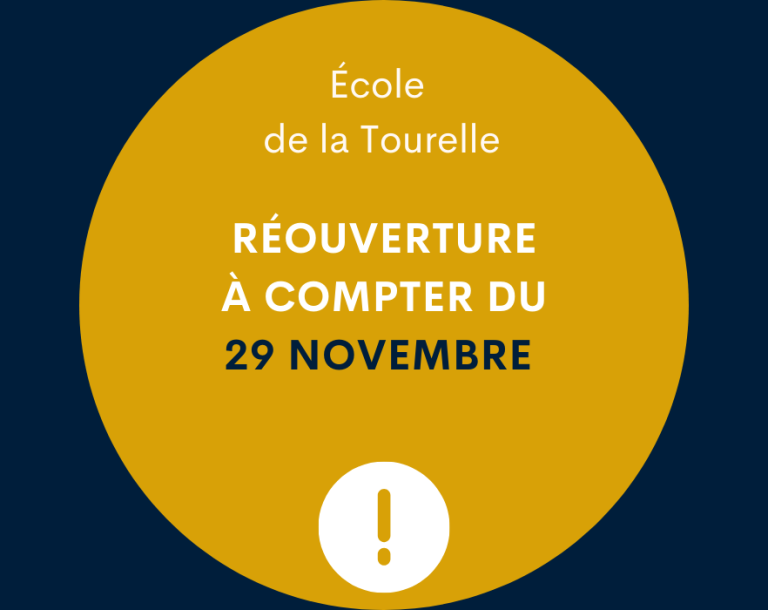 Réouverture de l’école de la Tourelle