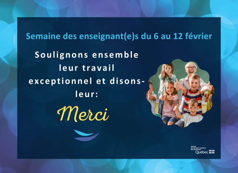 Ensemble, disons « Merci » à nos enseignant(e)s