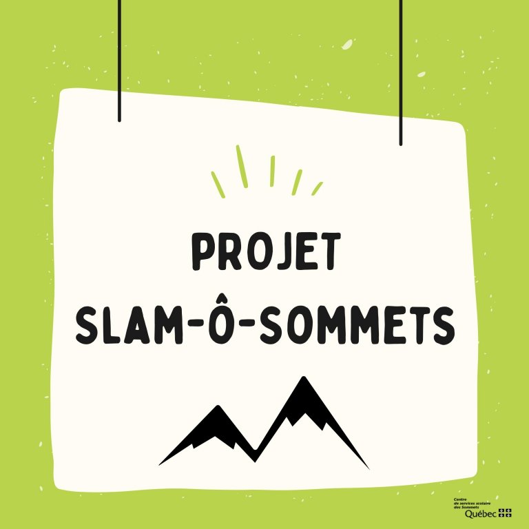 Plus de 200 élèves de 6e année ont participé au Projet Slam-ô-Sommets 