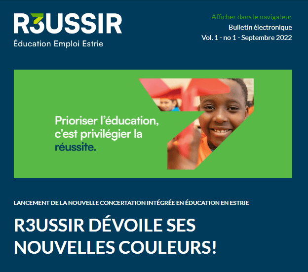 Infolettre de R3USSIR – Éducation Emploi Estrie