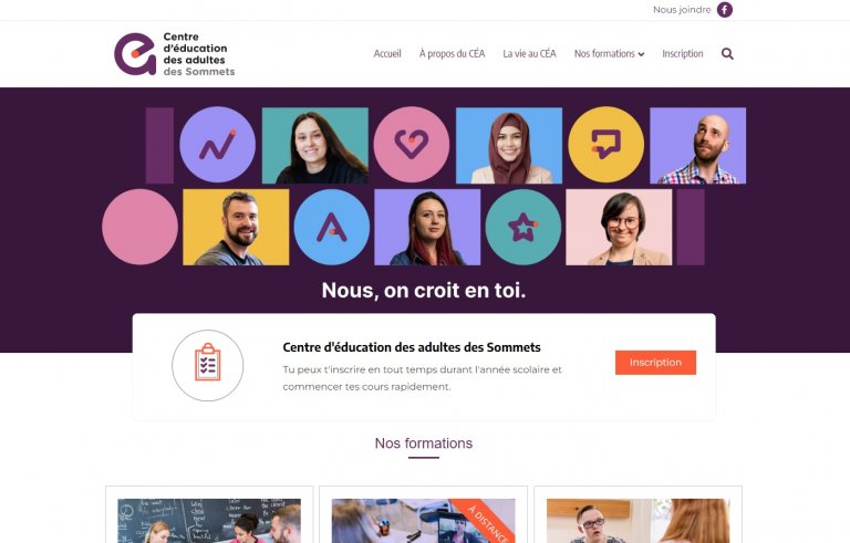 Un nouveau site Internet pour le Centre d’éducation des adultes des Sommets