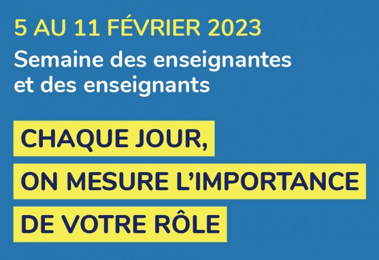 Semaine des enseignantes et des enseignants – On vous dit merci!