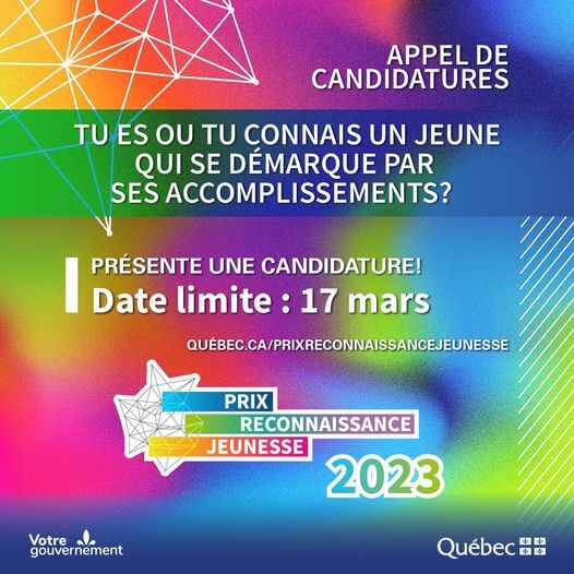 Prix reconnaissance jeunesse 2023