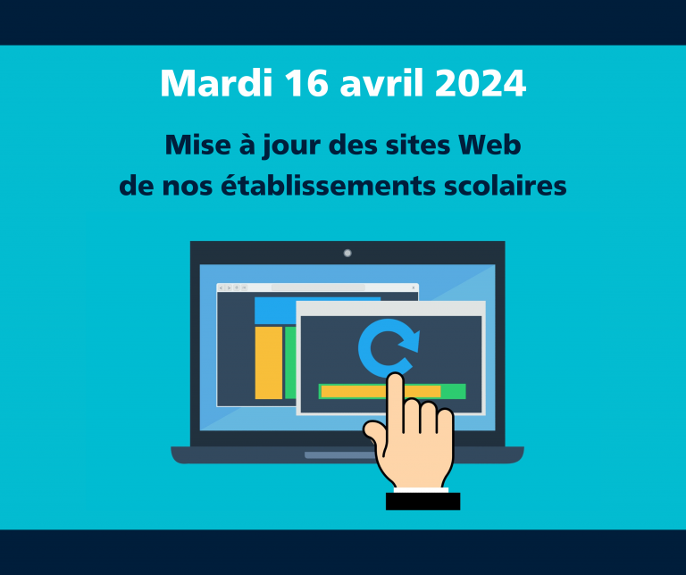 Mise à jour des sites Web des écoles et des centres