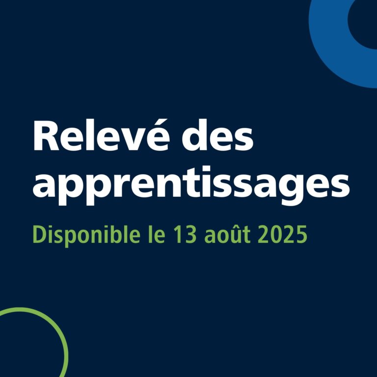 Accès au relevé des apprentissages à compter du 13 août 2025