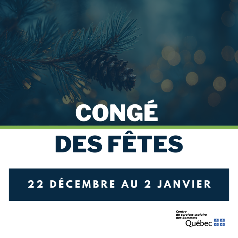 Congé des Fêtes – Fermeture du centre administratif et journée pédagogique du 5 janvier 2026
