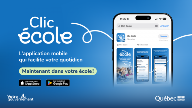 L&rsquo;application Clic école maintenant disponible