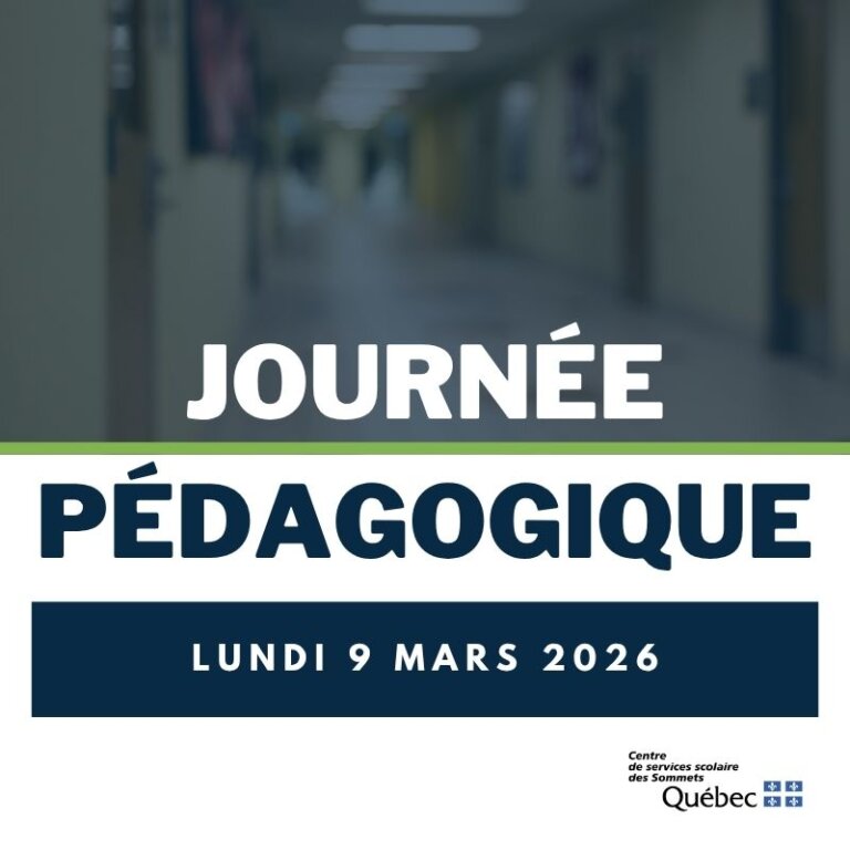 Journée pédagogique – Lundi 9 mars 2026