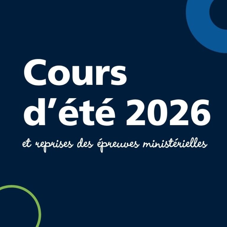 Cours d&rsquo;été et reprises des épreuves ministérielles