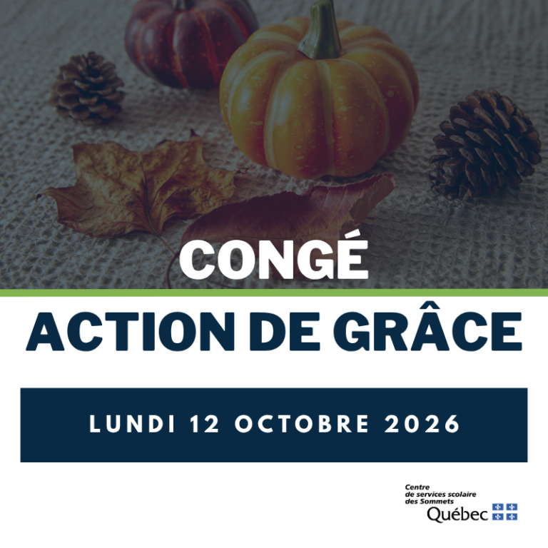Action de grâce – Lundi 12 octobre 2026